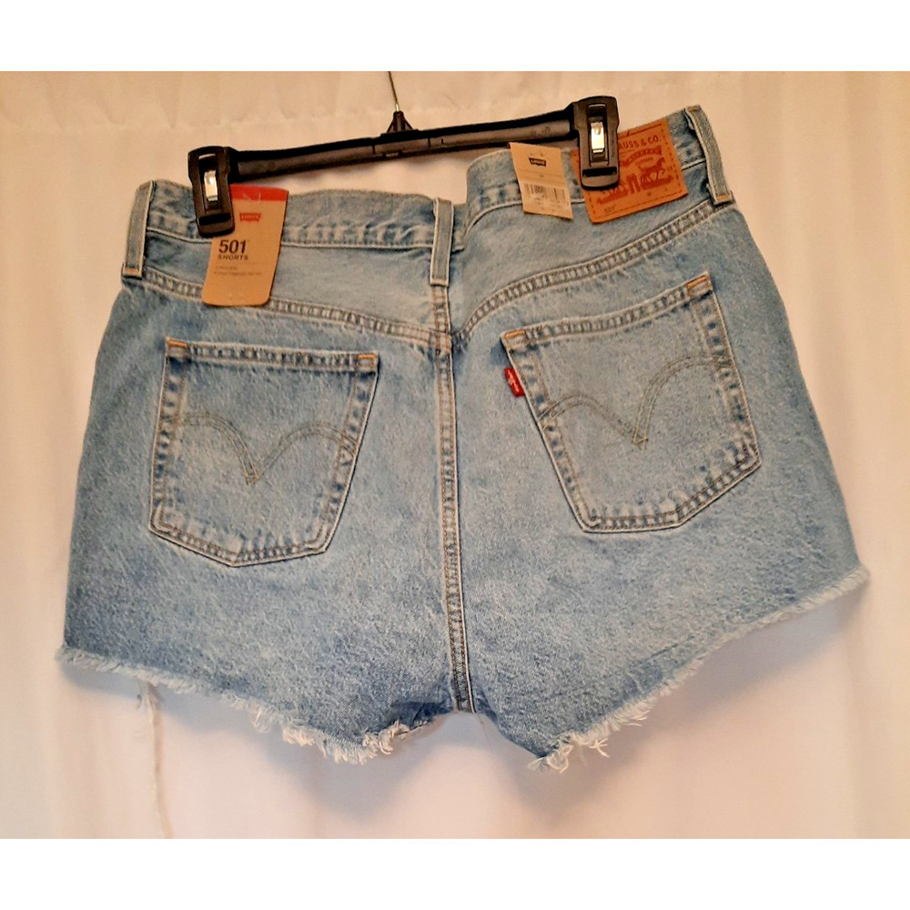 Levis Womens High Rise Denim Jean Shorts Reg Fit 3" Heavyweight 28 NWT msrp $49. - Picture 4 of 6